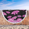 Australia Animals Aboriginal Beach Blanket - Your Wings Already Exist Aboriginal Pink Butterflies Art Inspired Beach Blanket