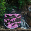 Australia Animals Aboriginal Beach Blanket - Your Wings Already Exist Aboriginal Pink Butterflies Art Inspired Beach Blanket