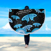 Australia Animals Aboriginal Beach Blanket - Your Wings Already Exist Aboriginal Blue Butterflies Art Inspired Beach Blanket