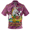 Brisbane Broncos Custom Zip Polo Shirt - Australian Big Things Zip Polo Shirt