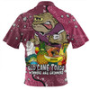 Queensland Cane Toads Custom Zip Polo Shirt - Australian Big Things Zip Polo Shirt