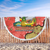 Redcliffe Dolphins Custom Beach Blanket - Australian Big Things Beach Blanket