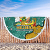 Australia Wallabies Custom Beach Blanket - Australian Big Things Beach Blanket