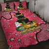Penrith Panthers Custom Quilt Bed Set - Australian Big Things (Pink) Quilt Bed Set