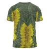 Australia Aboriginal T-shirt - Yellow Bottle Brush Flora In Aboriginal Painting T-shirt