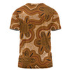 Australia Aboriginal T-shirt - Aboriginal Art Background Connection Concept T-shirt