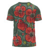 Australia Aboriginal T-shirt - Aboriginal Style Australian Poppy Flower Background T-shirt