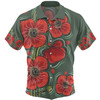 Australia Aboriginal Hawaiian Shirt - Aboriginal Style Australian Poppy Flower Background Hawaiian Shirt