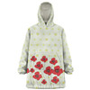 Australia Aboriginal Snug Hoodie - Poppy Flowers Background In Aboriginal Dot Art Style Snug Hoodie