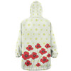 Australia Aboriginal Snug Hoodie - Poppy Flowers Background In Aboriginal Dot Art Style Snug Hoodie