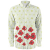 Australia Aboriginal Long Sleeve Shirt - Poppy Flowers Background In Aboriginal Dot Art Style Long Sleeve Shirt
