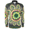 Australia Aboriginal Long Sleeve Shirt - Aboriginal Art Painting Decorated With The Colorful Dots Long Sleeve Shirt