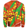 Australia Aboriginal Sweatshirt - Aboriginal Dot Art Of Australian Yellow Wattle Painting Sweatshirt