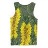 Australia Aboriginal Men Singlet - Yellow Bottle Brush Flora In Aboriginal Painting Men Singlet