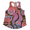 Australia Aboriginal Women Racerback Singlet - Aboriginal Background Featuring Dot Design Women Racerback Singlet