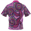 Australia Aboriginal Zip Polo Shirt - Dot Patterns From Indigenous Australian Culture Zip Polo Shirt