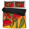 Australia Aboriginal Bedding Set - Red Eucalyptus Aboriginal Dot Art Bedding Set