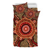 Australia Aboriginal Bedding Set - Brown Aboriginal Style Dot Painting Bedding Set