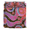 Australia Aboriginal Bedding Set - Aboriginal Background Featuring Dot Design Bedding Set