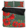 Australia Aboriginal Bedding Set - Aboriginal Style Australian Poppy Flower Background Bedding Set