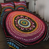 Australia Aboriginal Quilt Bed Set - Aboriginal Showcasing Dot Art Design Quilt Bed Set