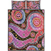 Australia Aboriginal Quilt Bed Set - Aboriginal Background Featuring Dot Design Quilt Bed Set