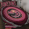 Australia Aboriginal Quilt Bed Set - Aboriginal Background Featuring Kangaroo Dot Design Quilt Bed Set