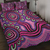 Australia Aboriginal Quilt Bed Set - Dot Patterns From Indigenous Australian Culture Quilt Bed Set