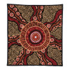 Australia Aboriginal Quilt - Brown Aboriginal Style Dot Painting Quilt