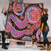 Australia Aboriginal Quilt - Aboriginal Background Featuring Dot Design Quilt