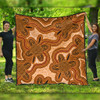 Australia Aboriginal Quilt - Aboriginal Art Background Connection Concept Quilt