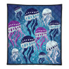 Australia Aboriginal Quilt - Aboriginal Art Painting With Jellyfish Quilt