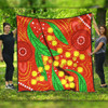 Australia Aboriginal Quilt - Aboriginal Dot Art Of Australian Yellow Wattle Painting Quilt