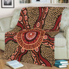 Australia Aboriginal Blanket - Brown Aboriginal Style Dot Painting Blanket