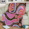 Australia Aboriginal Blanket - Aboriginal Background Featuring Dot Design Blanket