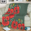 Australia Aboriginal Blanket - Aboriginal Style Australian Poppy Flower Background Blanket
