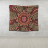Australia Aboriginal Tapestry - Brown Aboriginal Style Dot Painting Tapestry