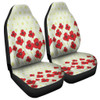 Australia Aboriginal Car Seat Cover - Poppy Flowers Background In Aboriginal Dot Art Style Car Seat Cover