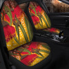 Australia Aboriginal Car Seat Cover - Red Eucalyptus Aboriginal Dot Art Car Seat Cover