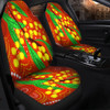 Australia Aboriginal Car Seat Cover - Aboriginal Dot Art Of Australian Yellow Wattle Painting Car Seat Cover
