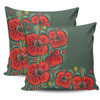 Australia Aboriginal Pillow Cases - Aboriginal Style Australian Poppy Flower Background Pillow Cases