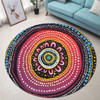 Australia Aboriginal Round Rug - Aboriginal Showcasing Dot Art Design Round Rug