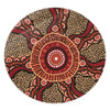 Australia Aboriginal Round Rug - Brown Aboriginal Style Dot Painting Round Rug