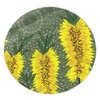 Australia Aboriginal Round Rug - Yellow Bottle Brush Flora In Aboriginal Painting Round Rug