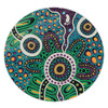 Australia Aboriginal Round Rug - A Dot Painting In The Style Of Indigenous Australian Art Round Rug
