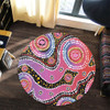 Australia Aboriginal Round Rug - Aboriginal Background Featuring Dot Design Round Rug
