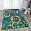 Australia Aboriginal Area Rug - A Dot Painting In The Style Of Indigenous Australian Art Area Rug