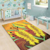 Australia Aboriginal Area Rug - Aboriginal Art Of Yellow Bottle Brush Plant Area Rug