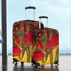 Australia Aboriginal Luggage Cover - Red Eucalyptus Aboriginal Dot Art Luggage Cover