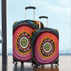 Australia Aboriginal Luggage Cover - Aboriginal Showcasing Dot Art Design Luggage Cover